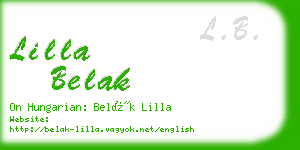 lilla belak business card